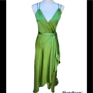 BCBG MAXAZRIA Formal Silk Plunge Evening Dress Size XS